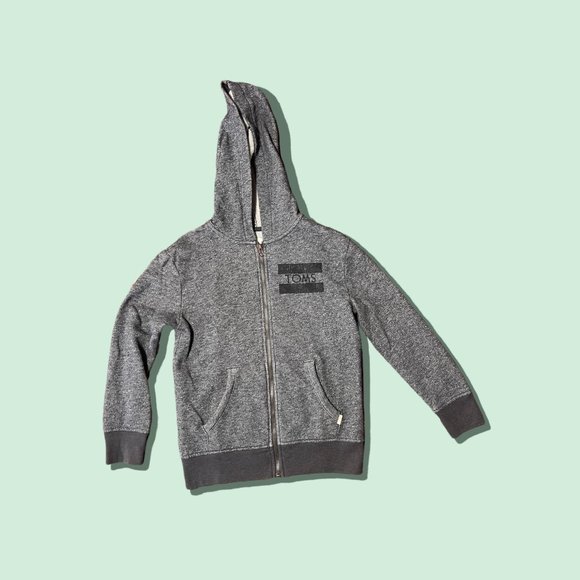 ๐ฅ TOMS ZIP-UP HOODIE GREY ๐ฅ - Picture 1 of 7